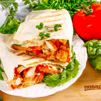 Курица гриль в лаваше