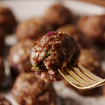 Greek Stuffed Meatballs