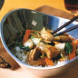 Stir-Fried Pork with Carrots and Bok Choy