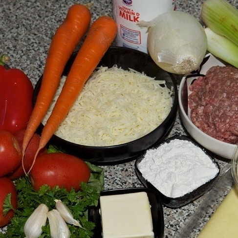 1. Этап. Лазанья с мясом: Итак, для начала подготовим все ингредиенты.