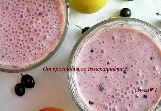 1. Этап. Молочный коктейль Смородина и груша: Разлейте по бокалам и подавайте.