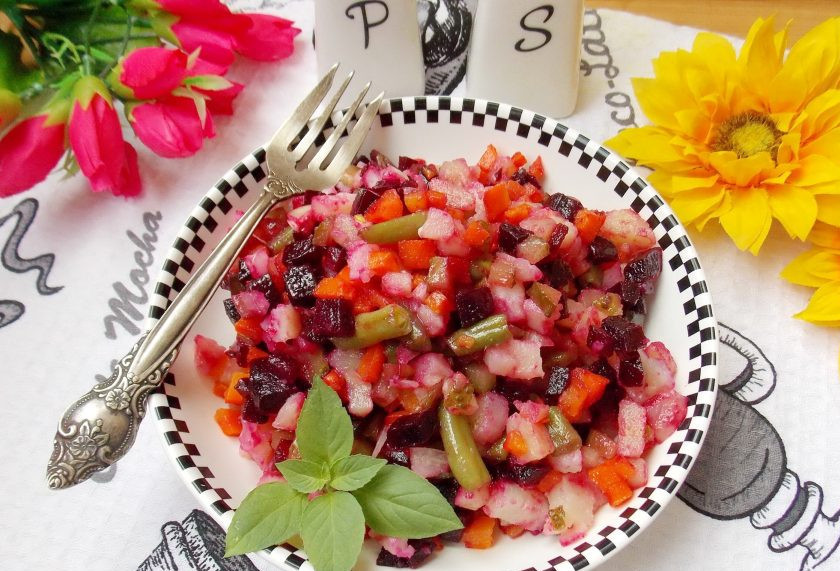 1. Этап. Винегрет с зеленой фасолью: Винегрет готов!