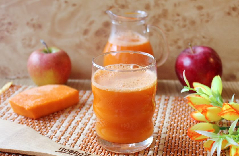 1. Этап. Сок из тыквы: Тыквенный сок готов. Пейте на здоровье!