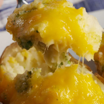 Broccoli Cheddar Twice-Baked Potatoes