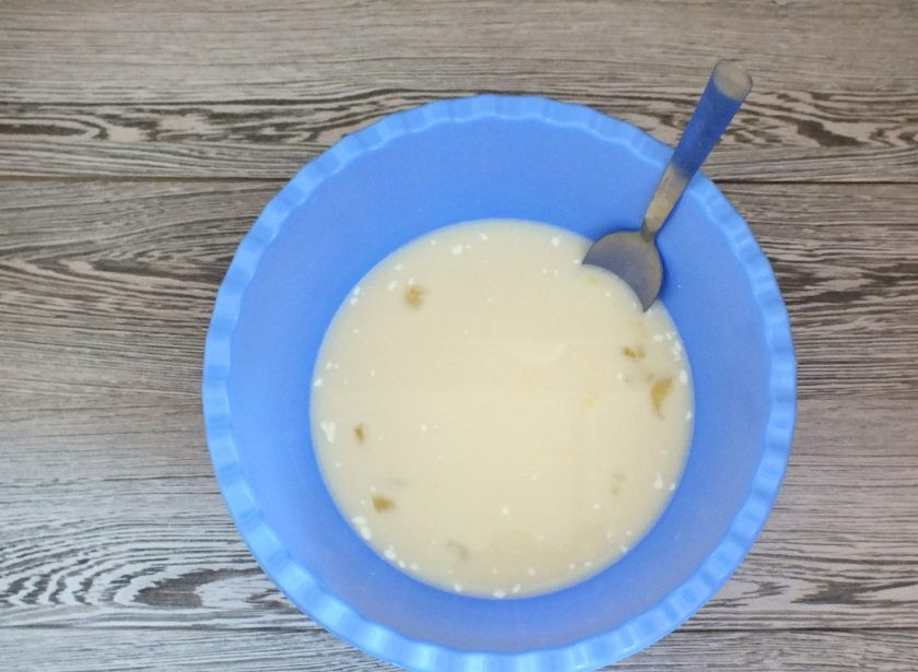 1. Этап. Бабушкины булочки: Хорошо размешайте.