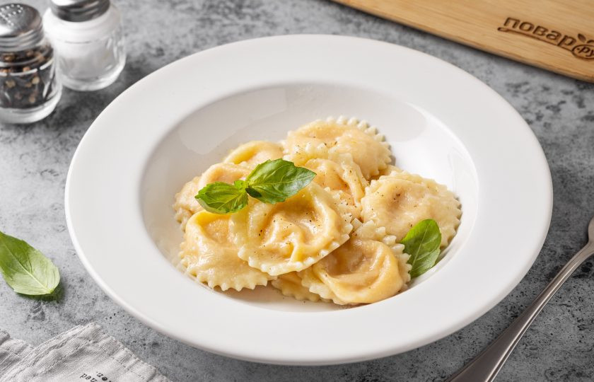 1. Этап. Равиоли с тыквой и рикоттой: Равиоли с тыквой и рикоттой готовы, приятного вам аппетита!