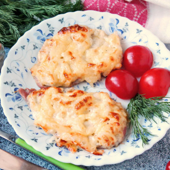 Мясо по-французски со свининой