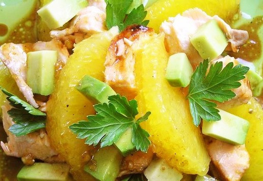 1. Этап. Салат с лососем, апельсином и авокадо: Приятного аппетита!