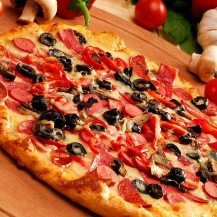 1. Этап. Пицца с помидорами в мультиварке: 7. В режиме 