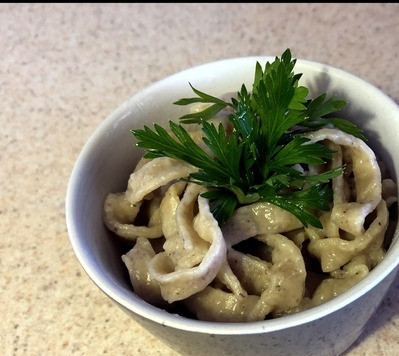 1. Этап. Домашняя лапша Соба: Подавать с рыбой, мясом, морепродуктами, овощами или просто с маслом. Приятного аппетита!