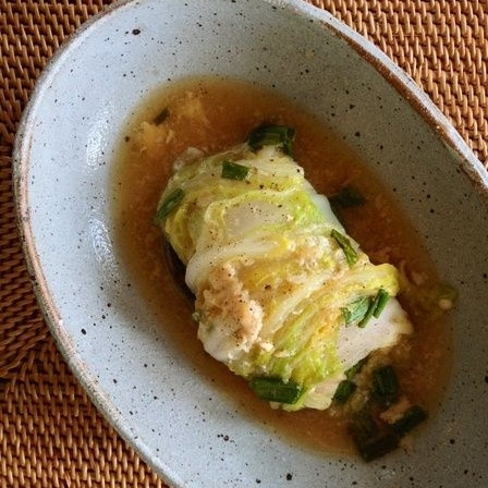 1. Этап. Китайская капуста, фаршированная коричневым рисом: Накрываем форму фольгой и запекаем 30-35 минут при 190 градусах.