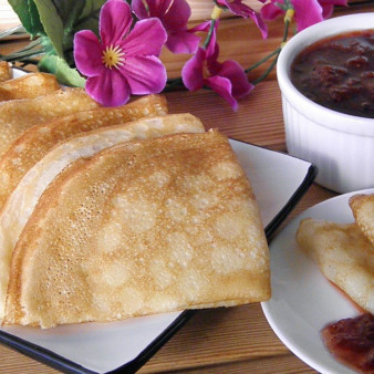 Заварные блины на молоке