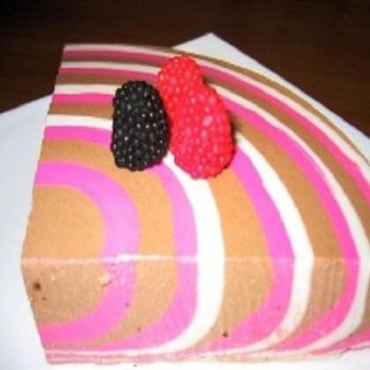 Полосатый творожный десерт