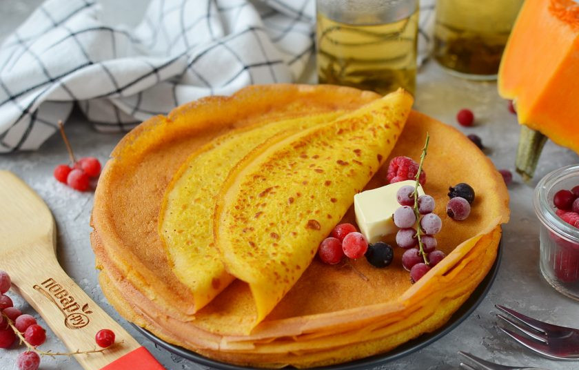 1. Этап. Блины с тыквой: Блинчики готовы! Приятного аппетита!