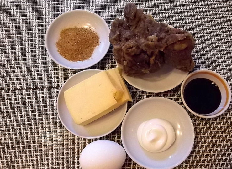 1. Этап. Запеканка из вареной говядины: Ингредиенты.