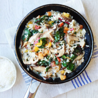 Mushroom and Swiss Chard Risotto