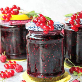 Красная смородина с малиной на зиму