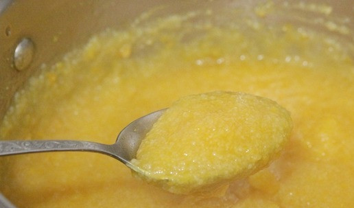 1. Этап. Взбитая каша с курагой: Каша готова, можно подавать.