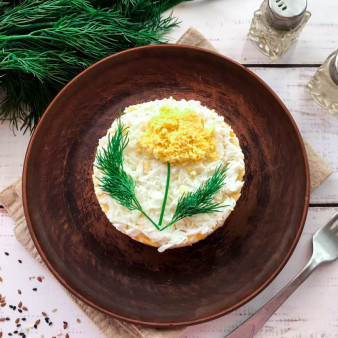 Салат Одуванчик с сыром