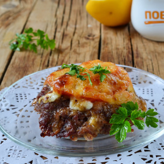 Мясные гнёзда со сливочными грибами