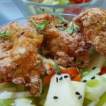 Наггетсы из индейки с овощами