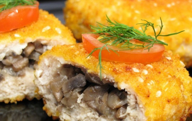 1. Этап. Зразы из индейки с грибами: Приятного аппетита!