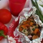 Лодочки с индейкой и абрикосами