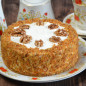 Морковный торт с вишней