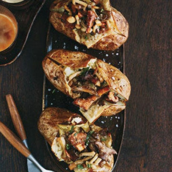 Baked Potatoes with Wild Mushroom Ragù