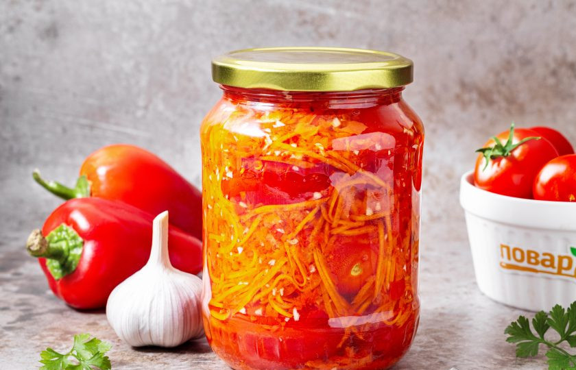 1. Этап. Помидоры в овощной заливке: Помидоры в овощной заливке готовы!