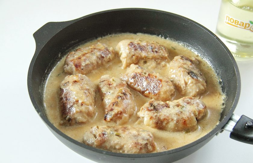 1. Этап. Мясные рулетики с луком: Мясные рулетики с луком готовы.