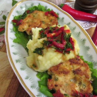 Shark cutlets with potatoes