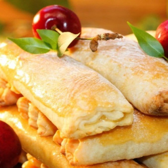 Трубочки с абрикосовой начинкой