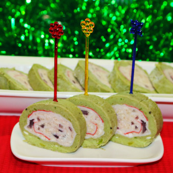 Острая шуба из авокадо с начинкой из крабовых палочек