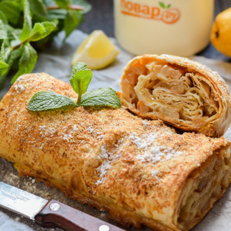 Штрудель с грушами из лаваша