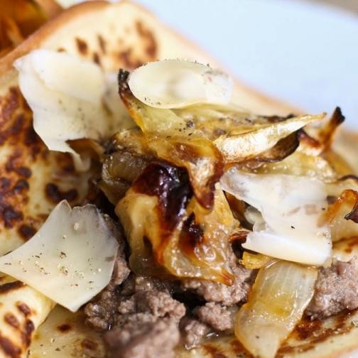 1. Этап. Блины с говядиной и луком: Готово!