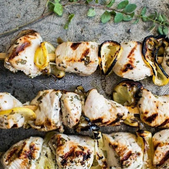 Шашлык из курицы по-гречески