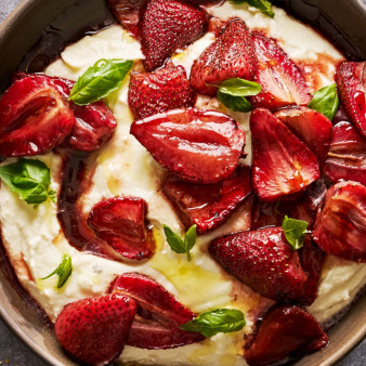 Whipped Feta With Balsamic Roasted Strawberries