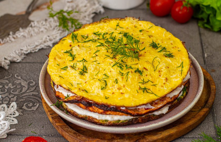 1. Этап. Трёхслойный торт-омлет: Омлет готов! Подавайте к столу.