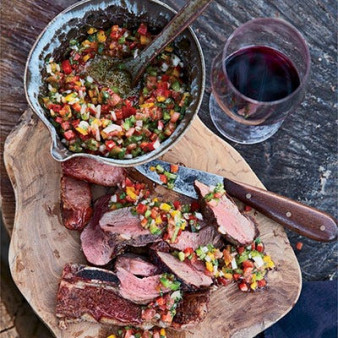 Mixed Grill with Fresh Tomato-and-Pepper Salsa