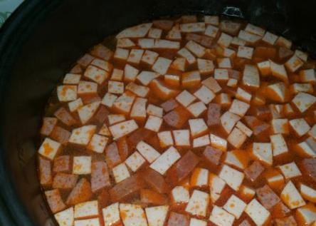 1. Этап. Суп с колбасой в мультиварке: Как только режим 