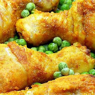 Курица с горохом