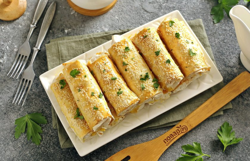 1. Этап. Трубочки из лаваша с картофельной начинкой: Трубочки из лаваша с картофельной начинкой готовы. Приятного аппетита!