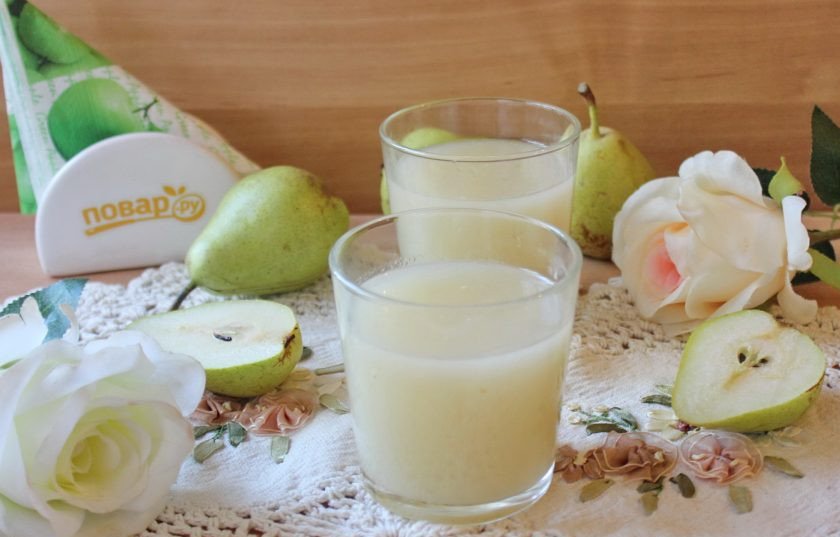 1. Этап. Грушевый кисель: Грушевый кисель готов. Разлейте по стаканам и подавайте к столу. Вкусно в теплом и в холодном виде.