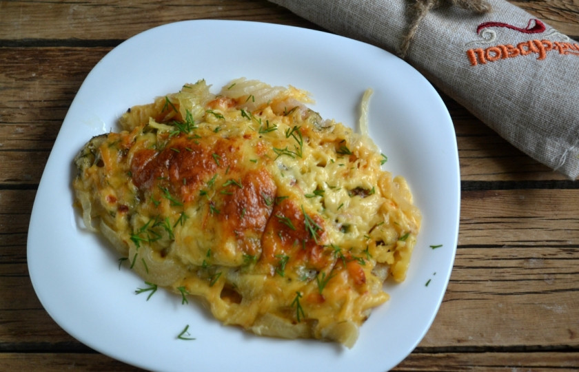 1. Этап. Пангасиус в духовке под сыром: Филе пангасиуса готово! Подавайте его горячим с отварным рисом.