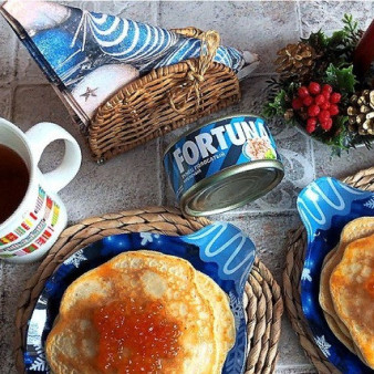 Блины с припёком из тунца