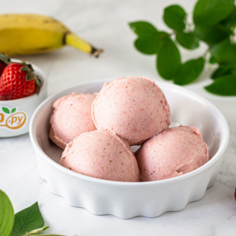 Клубнично-банановое мороженое