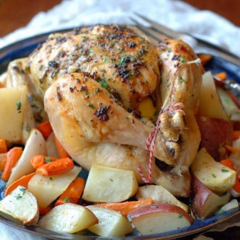 Курица запеченная в лимонном маринаде