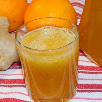 Бодрящий имбирный напиток с апельсинами