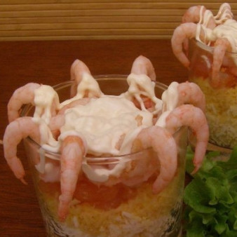 Салат Айсберг с креветками